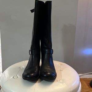 Knee High Leather Upper Boots